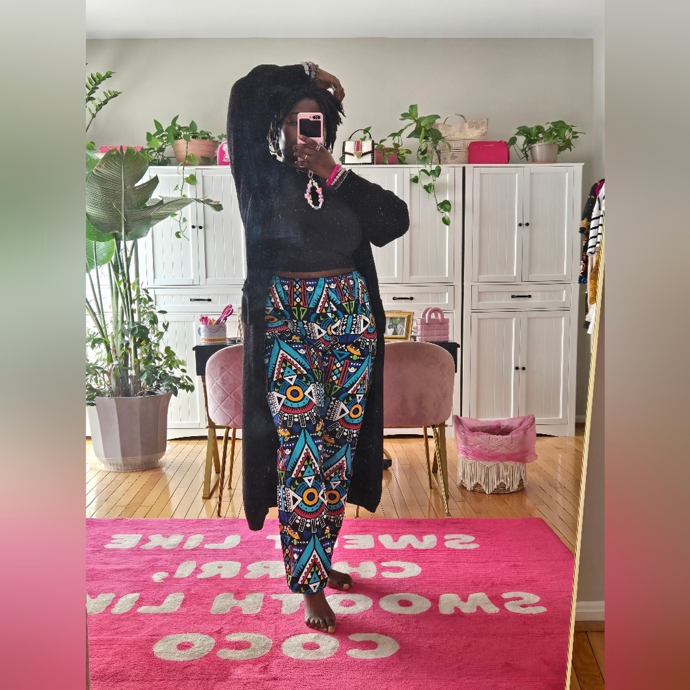Colorful Geometric Print Pants